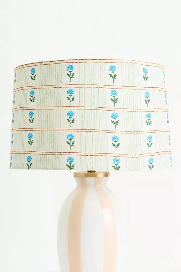 Printed Fabric Drum Lamp Shade - Image 0