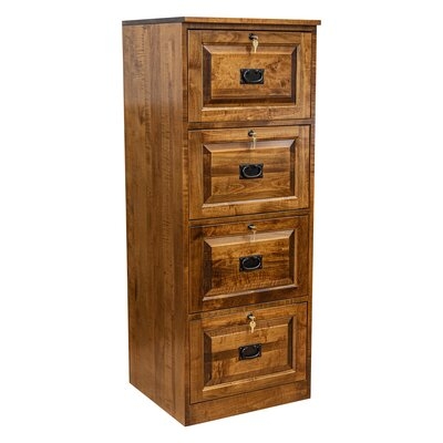 Traditional 4 Drawer File Cabinet 113 Cherry - Image 0