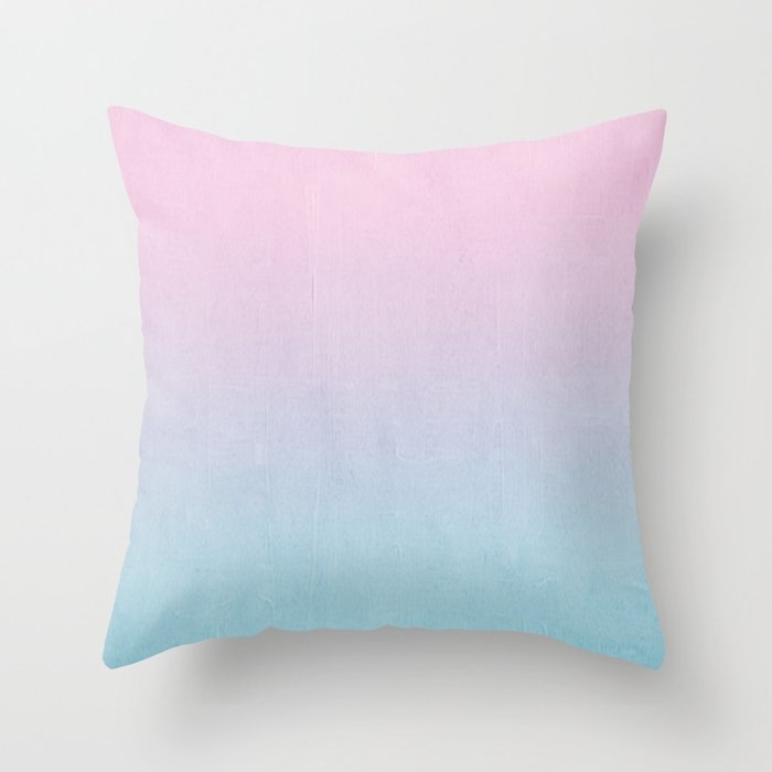 Dream Fade Pastel Tropical Chill Painting Abstract Art For Minimalist Throw Pillow by Charlottewinter - Cover (16" x 16") With Pillow Insert - Outdoor Pillow - Image 0