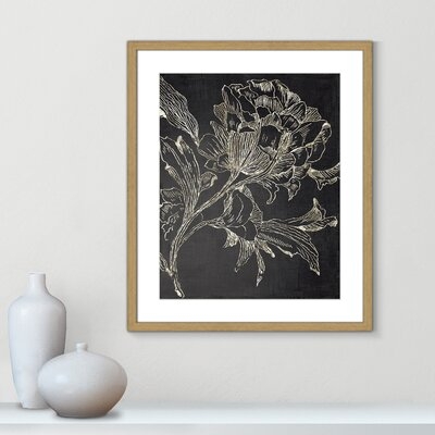 Golden Flower Folklore I - Framed Art W/ 4 Ply Matboard - Image 0