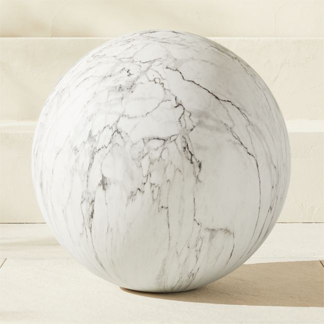 Playa White Faux Marble Indoor/Outdoor Ball Extra Large - Image 0