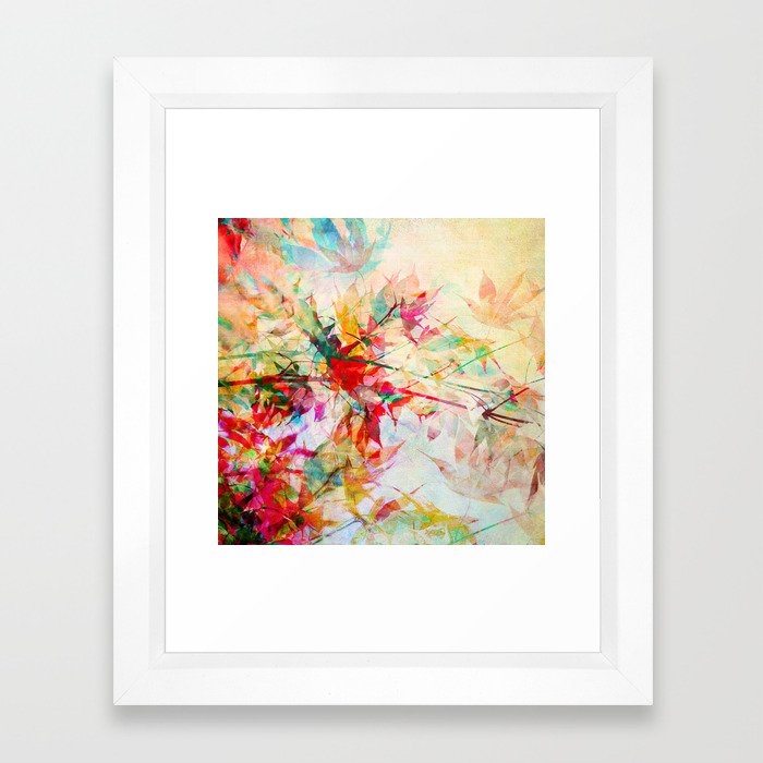 Abstract Autumn 2 Framed Art Print by Mareike BaPhmer - Vector White - X-Small-10x12 - Image 0