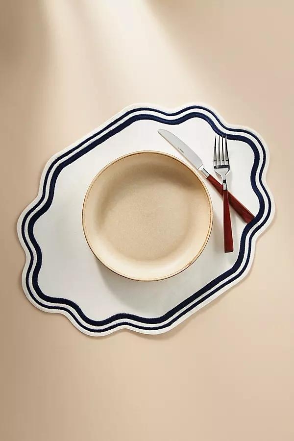 Madeline Embroidered Cotton Placemat - Image 0