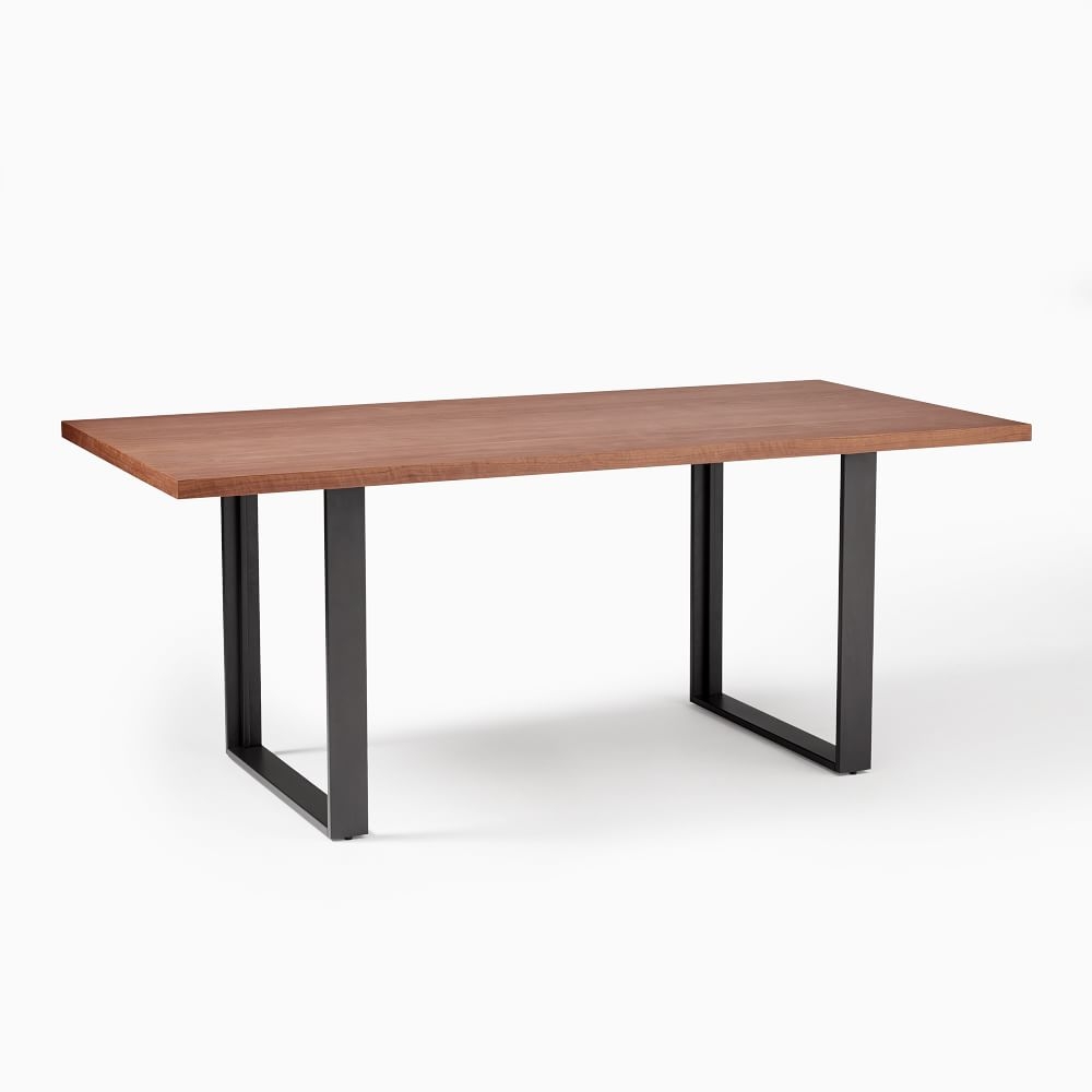 Tompkins Industrial 74" Dining Table, Cool Walnut, Dark Bronze - Image 0