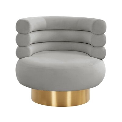 Gunalda 31.9" W Polyester Swivel Barrel Chair - Image 0
