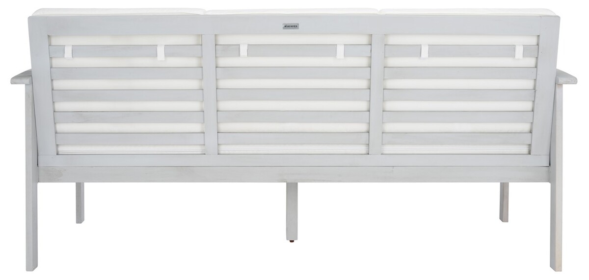 Finnick Outdoor Bench - Grey/Beige - Safavieh - Image 8