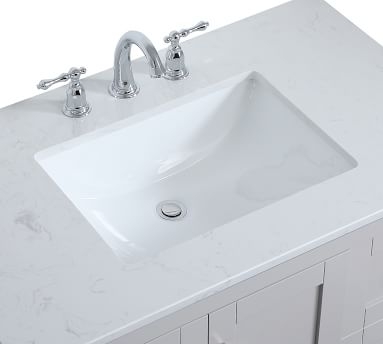 White Cedra Single Sink Vanity, 36" - Image 1