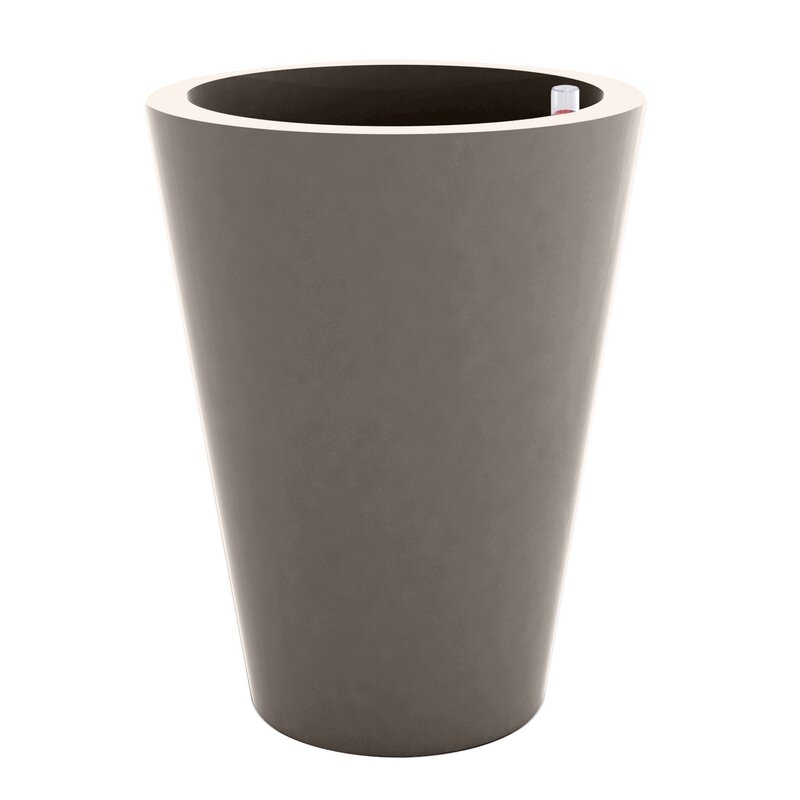 Vondom Cono Self-Watering Resin Pot Planter Color: Taupe, Size: 31.5" H x 15.75" W x 15.75" D - Image 0