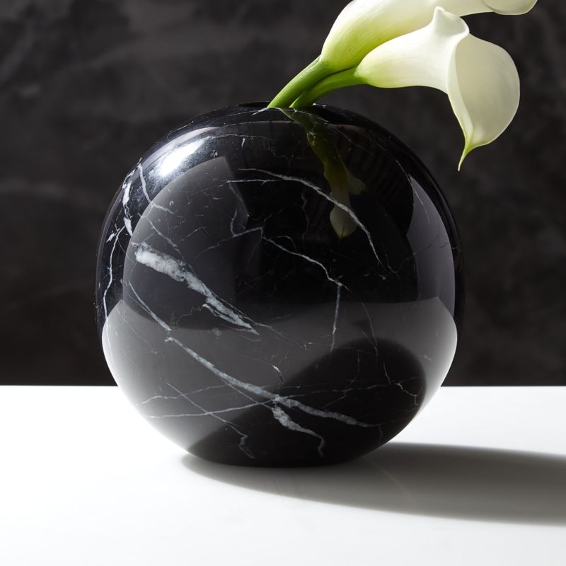 Stick It Anywhere Black Marble Vase - Image 1