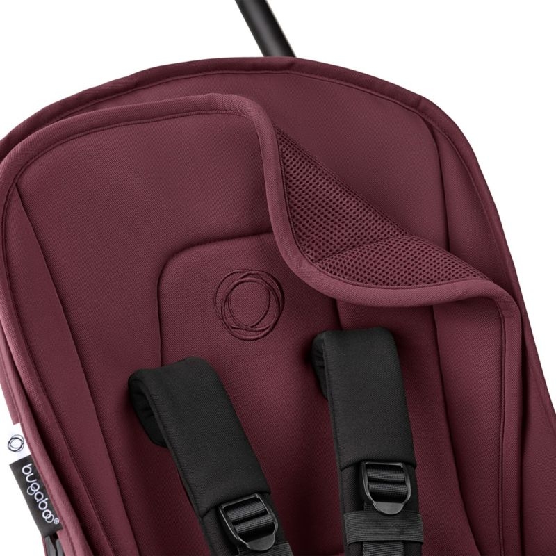 Bugaboo Dark Cherry Red Dual Comfort Baby Stroller Seat Liner - Image 1