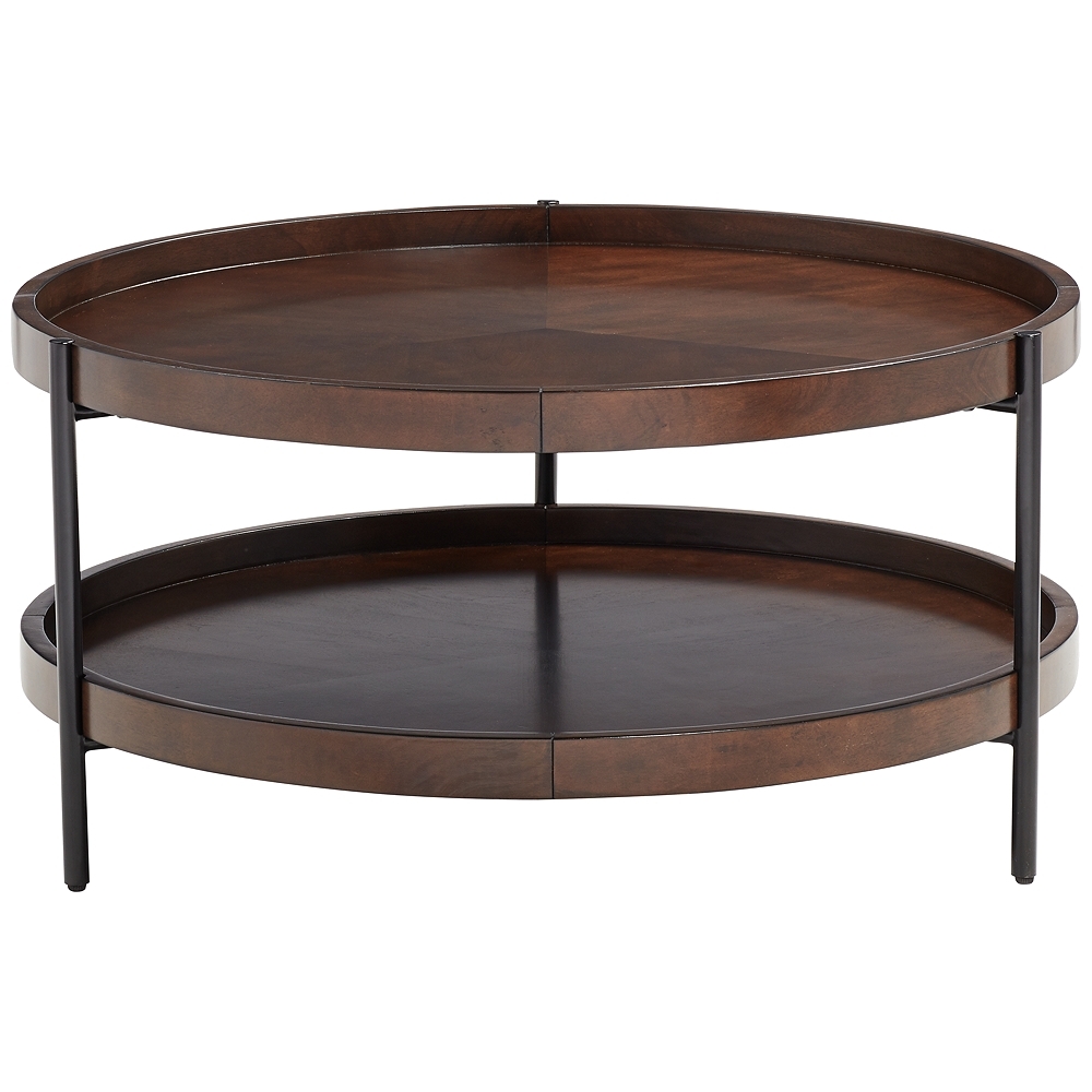 Taos Brown Wood Round Coffee Table - Image 0