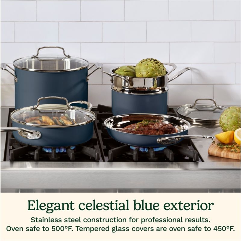 Cuisinart ® Chef's Classic™ Celestial Blue 11-Piece Stainless Steel Cookware Set - Image 9