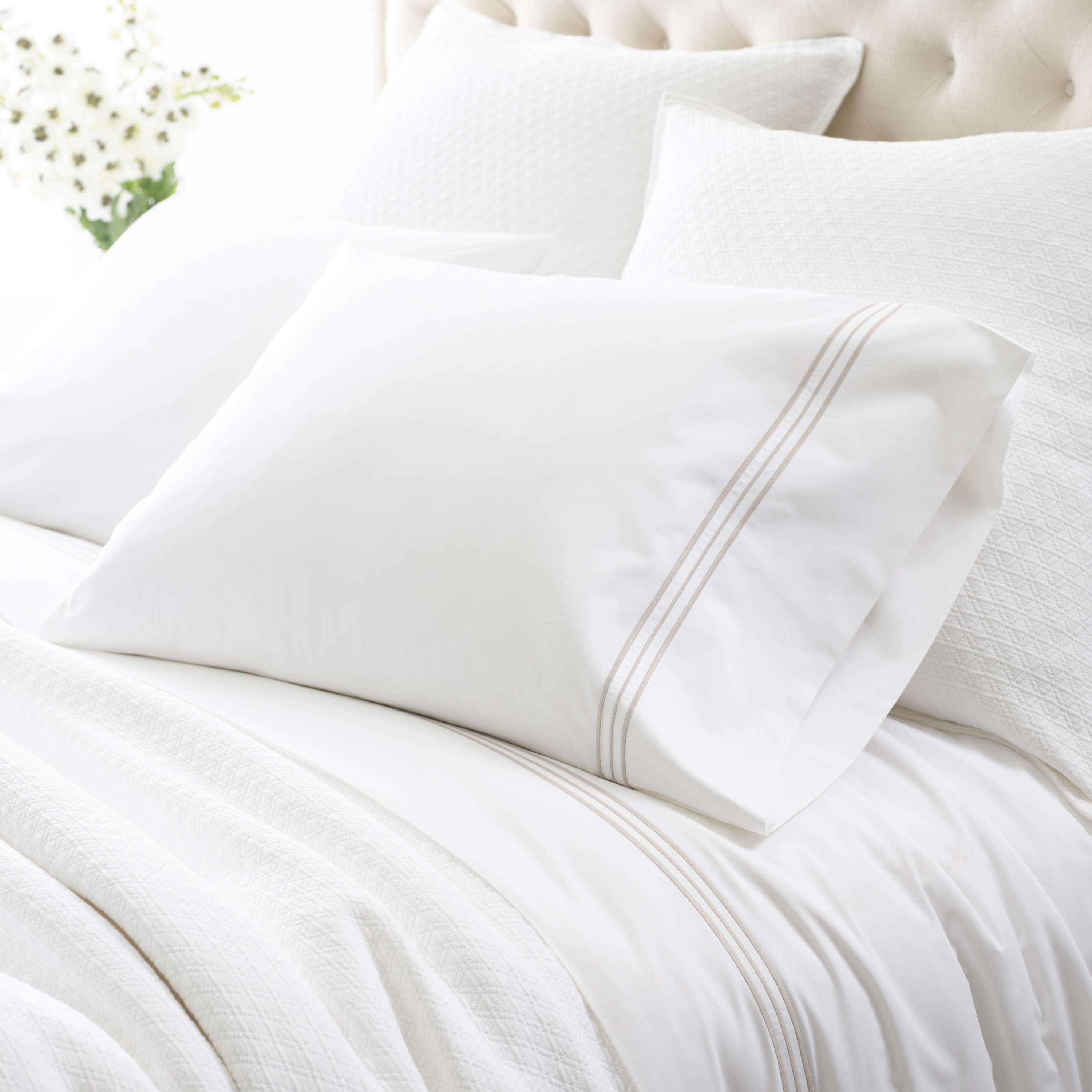 Trio Pearl Grey Pillowcases (Pair) - Image 0