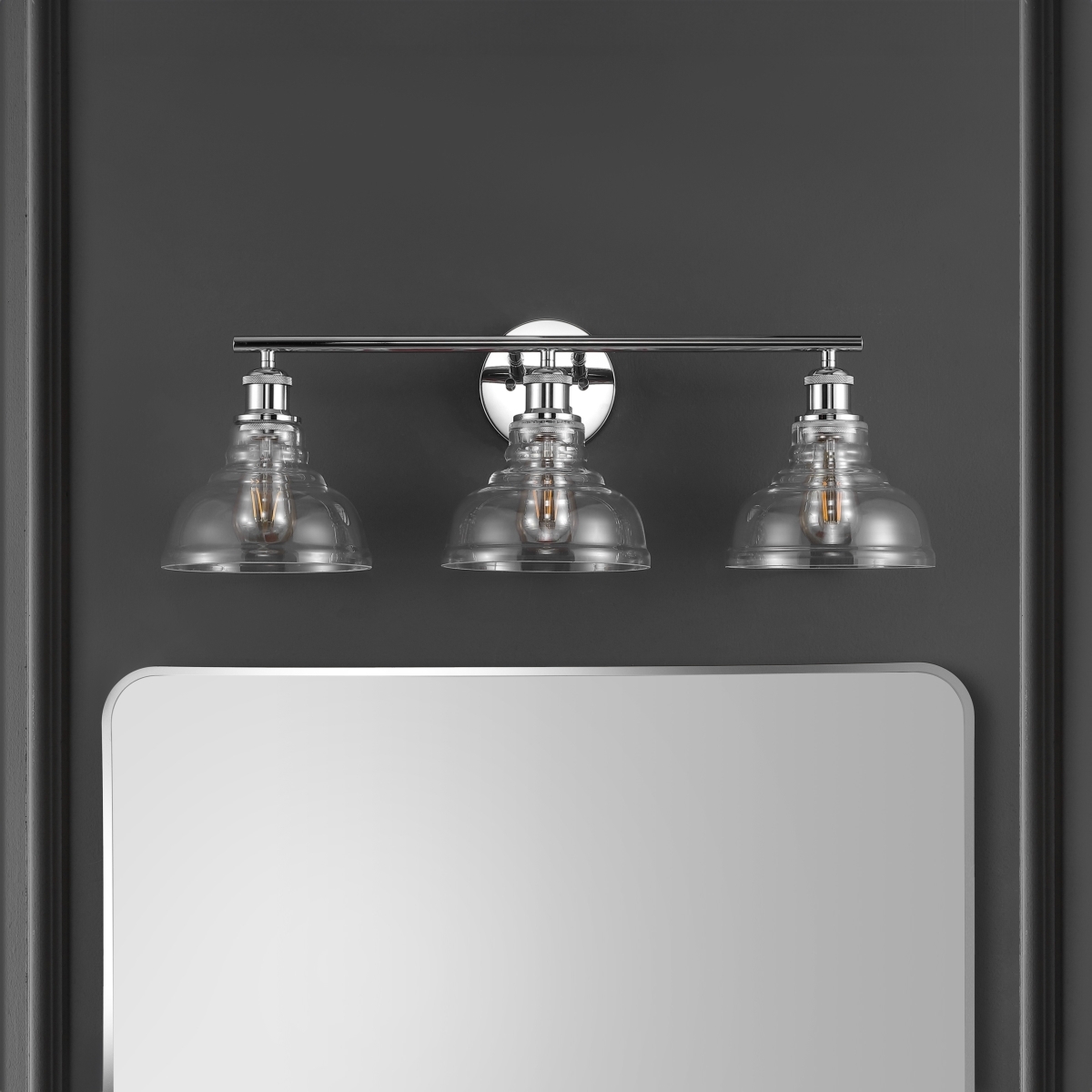 Calyna 3Lt 27.25" Wall Sconce - Chrome - Image 1