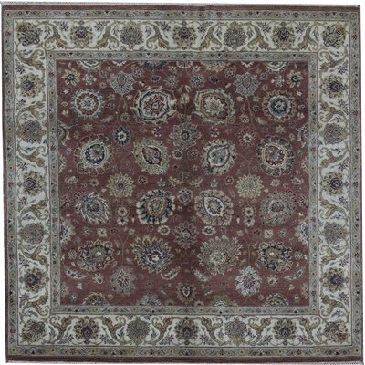One-of-a-Kind Essex Hand-Knotted Brown 6' Square Wool Area Rug - Image 0