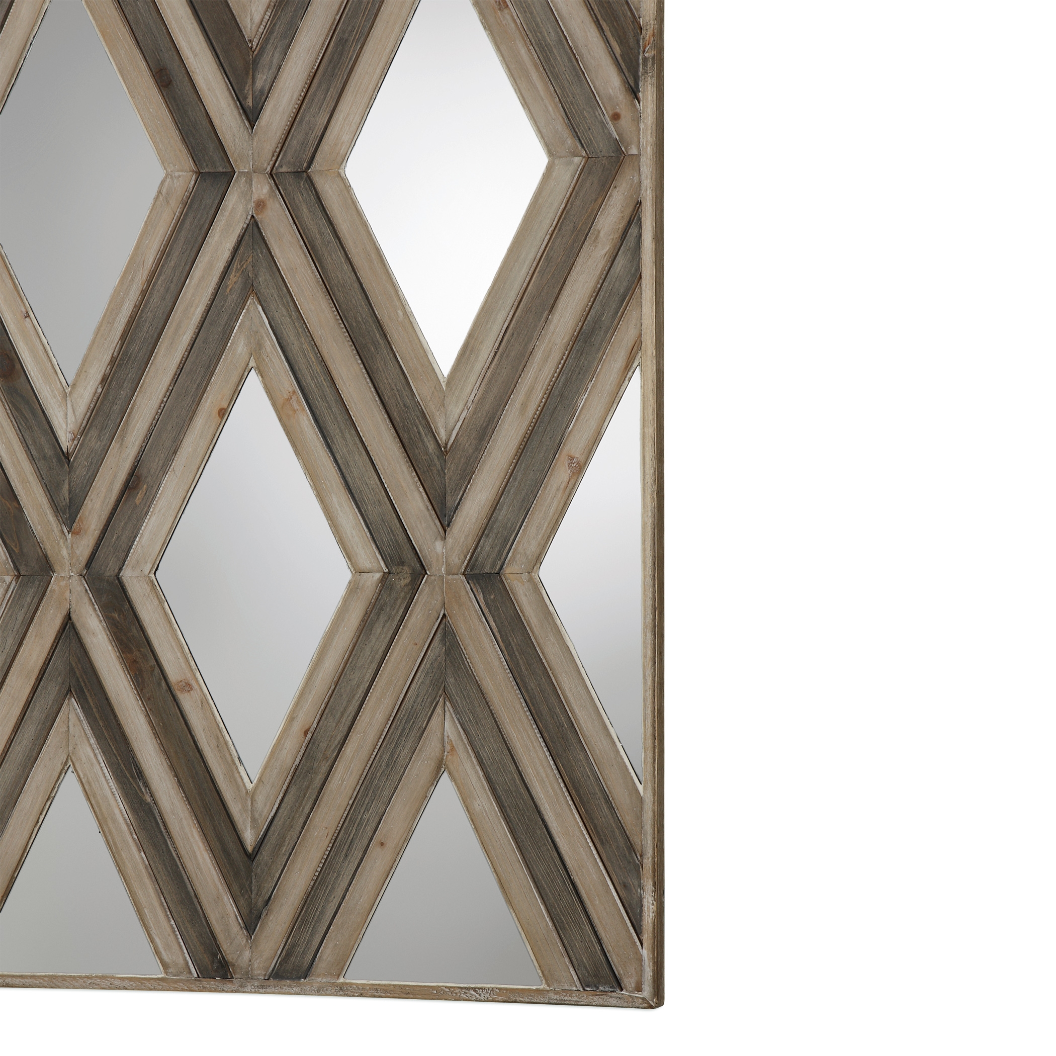Tahira Geometric Argyle Pattern Wall Mirror - Image 4