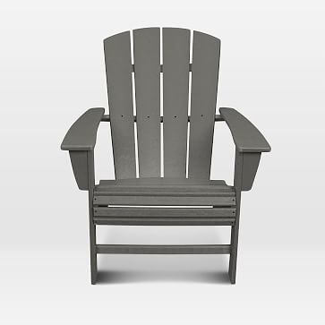 Polywood x West Elm Adirondack Chair, Gray - Image 1