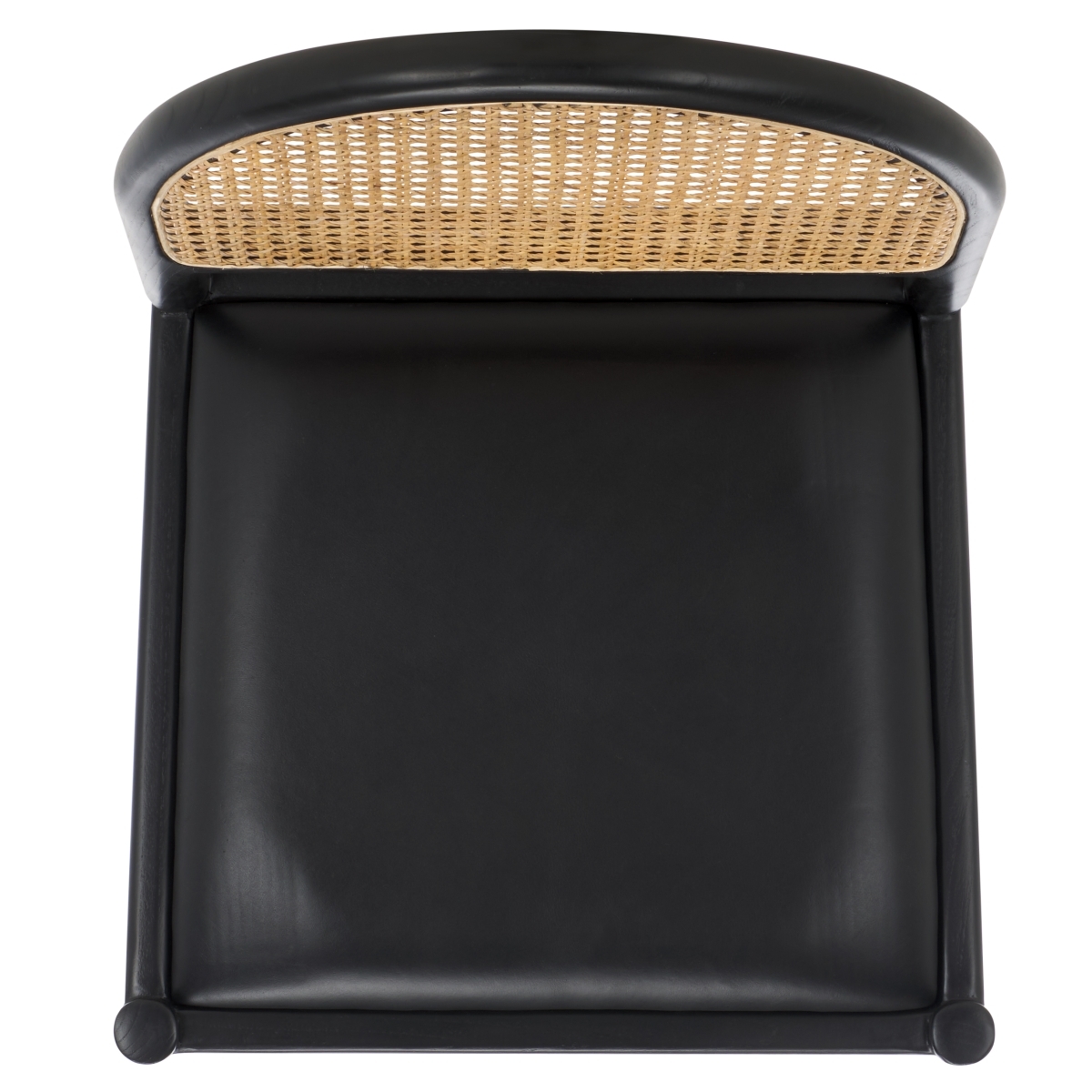 Laylie Rattan & Leather Chair - Black - Image 4