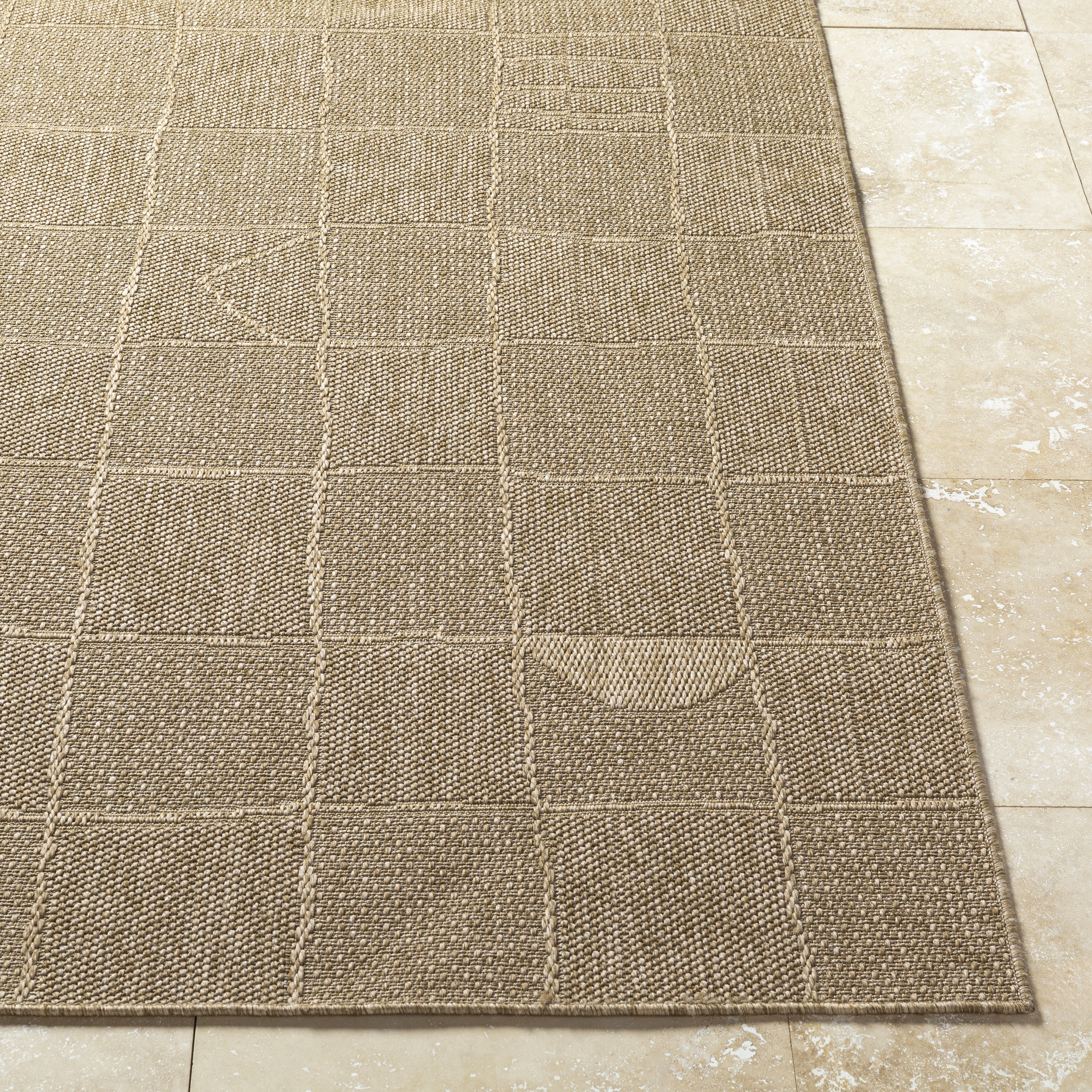 Sandra Beige Outdoor 7'10" x 10' Machine Woven Rug - Image 2