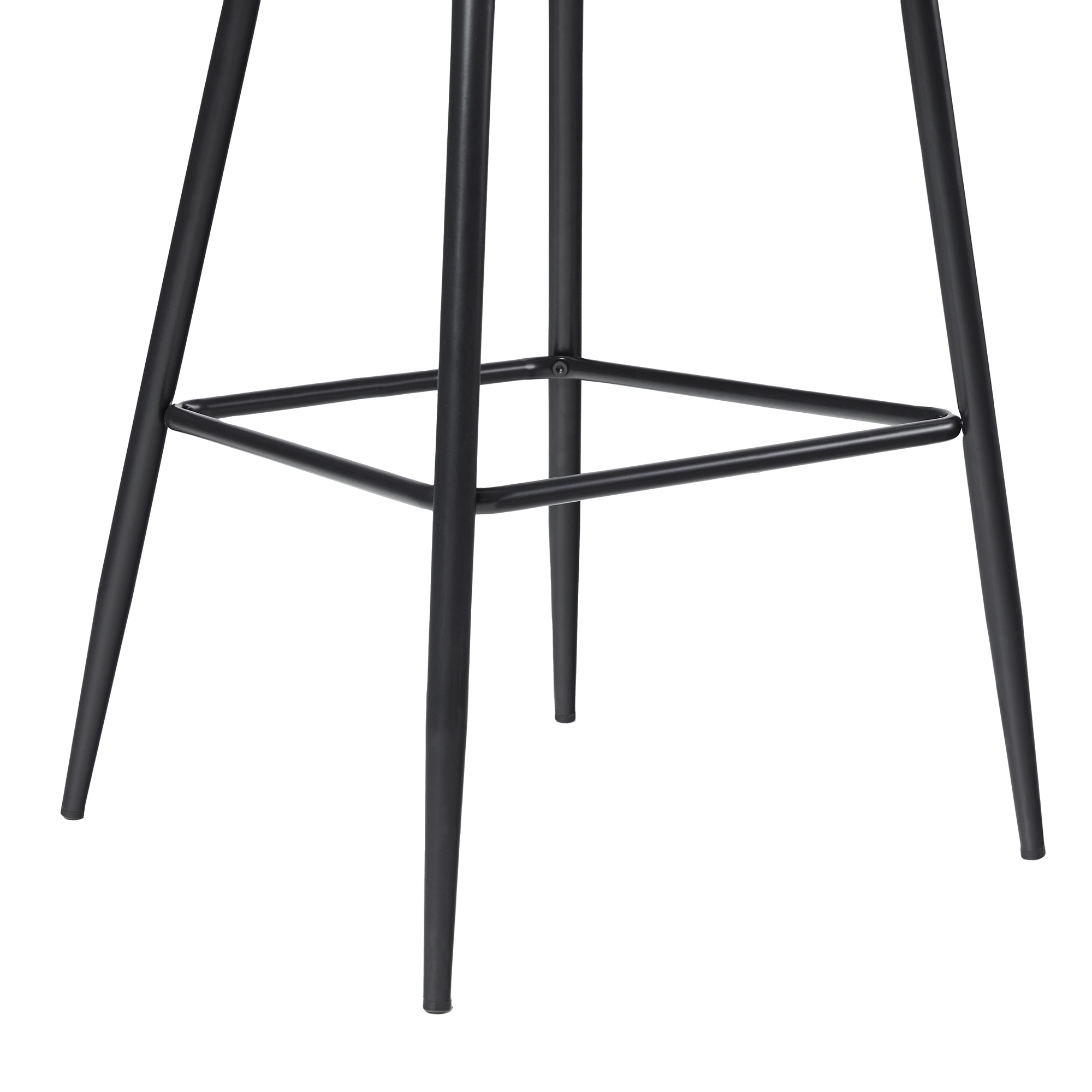 Modern 2-Piece Minimalist Upholstered Bar Stool Set – Charcoal - Image 5