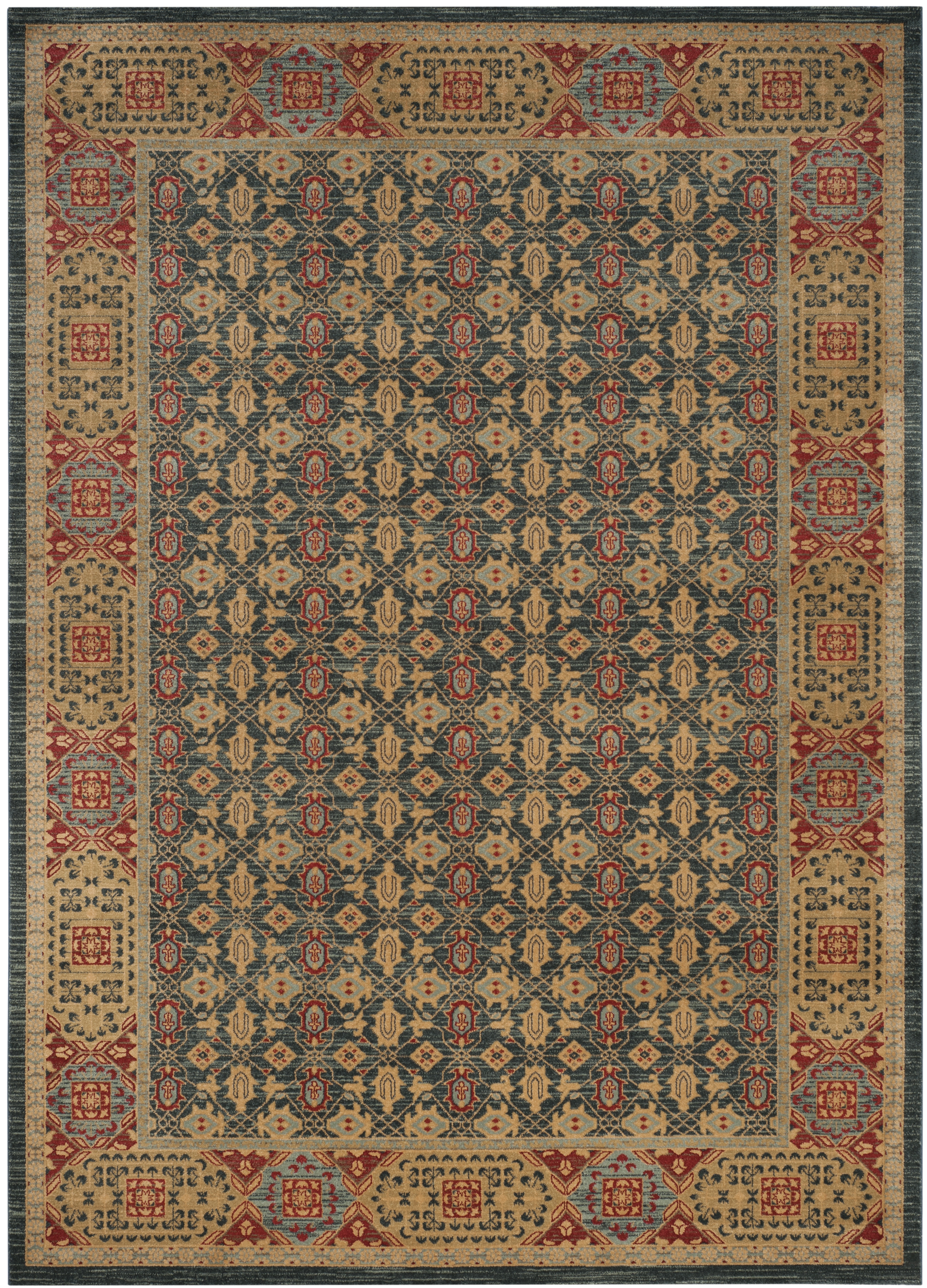 Arlo Home Woven Area Rug, MAH623K, Light Blue/Red,  6' 7" X 9' 2" - Image 0
