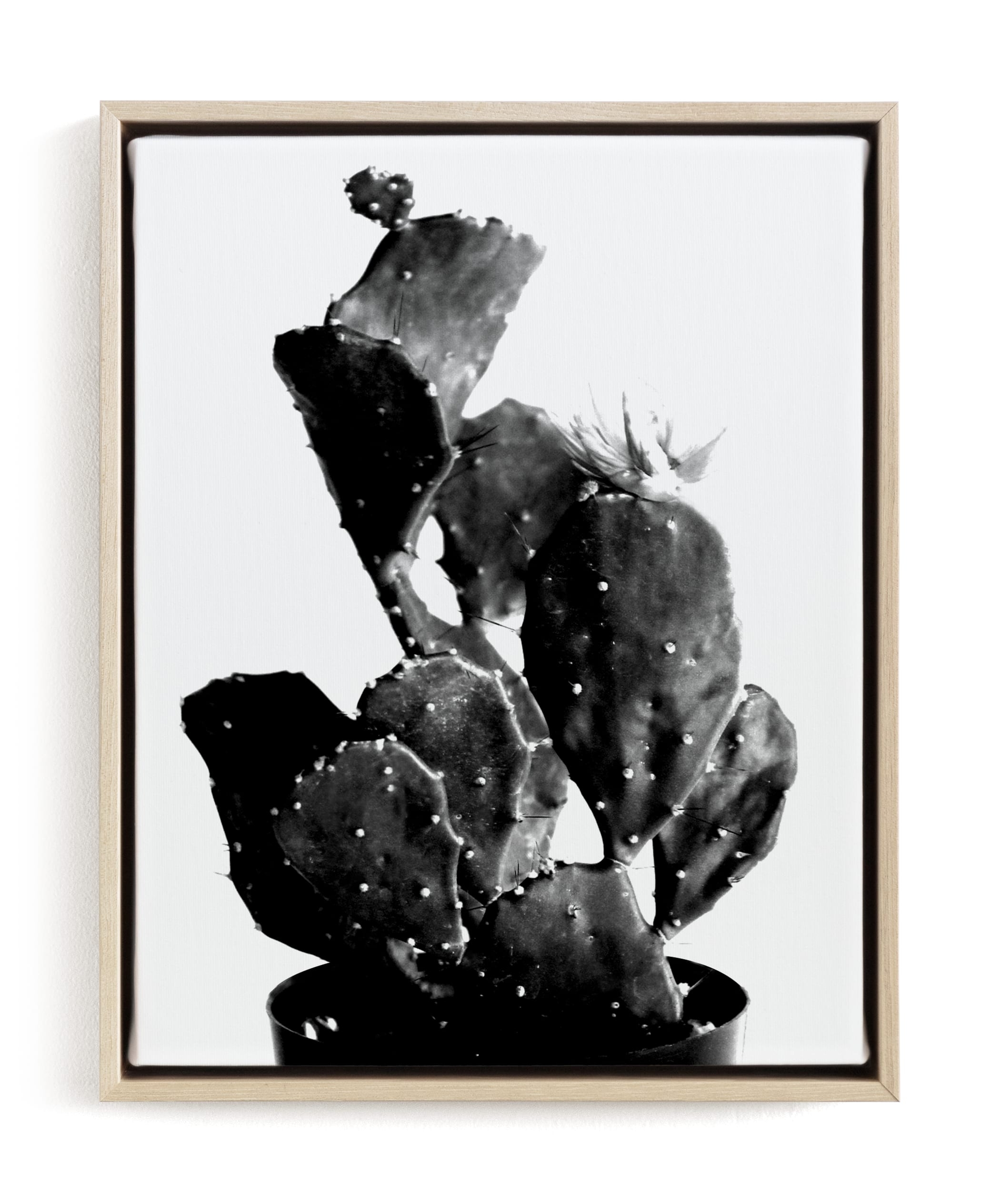 Black Cactus Art Print - Image 0