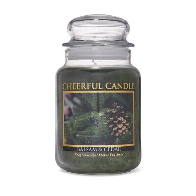 Balsam And Cedar Scented Jar Candle - Image 0