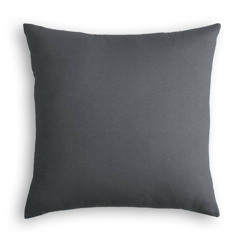 Loom Decor Velvet Throw Pillow Color: Steel Gray, Size: 24" x 24" - Image 0