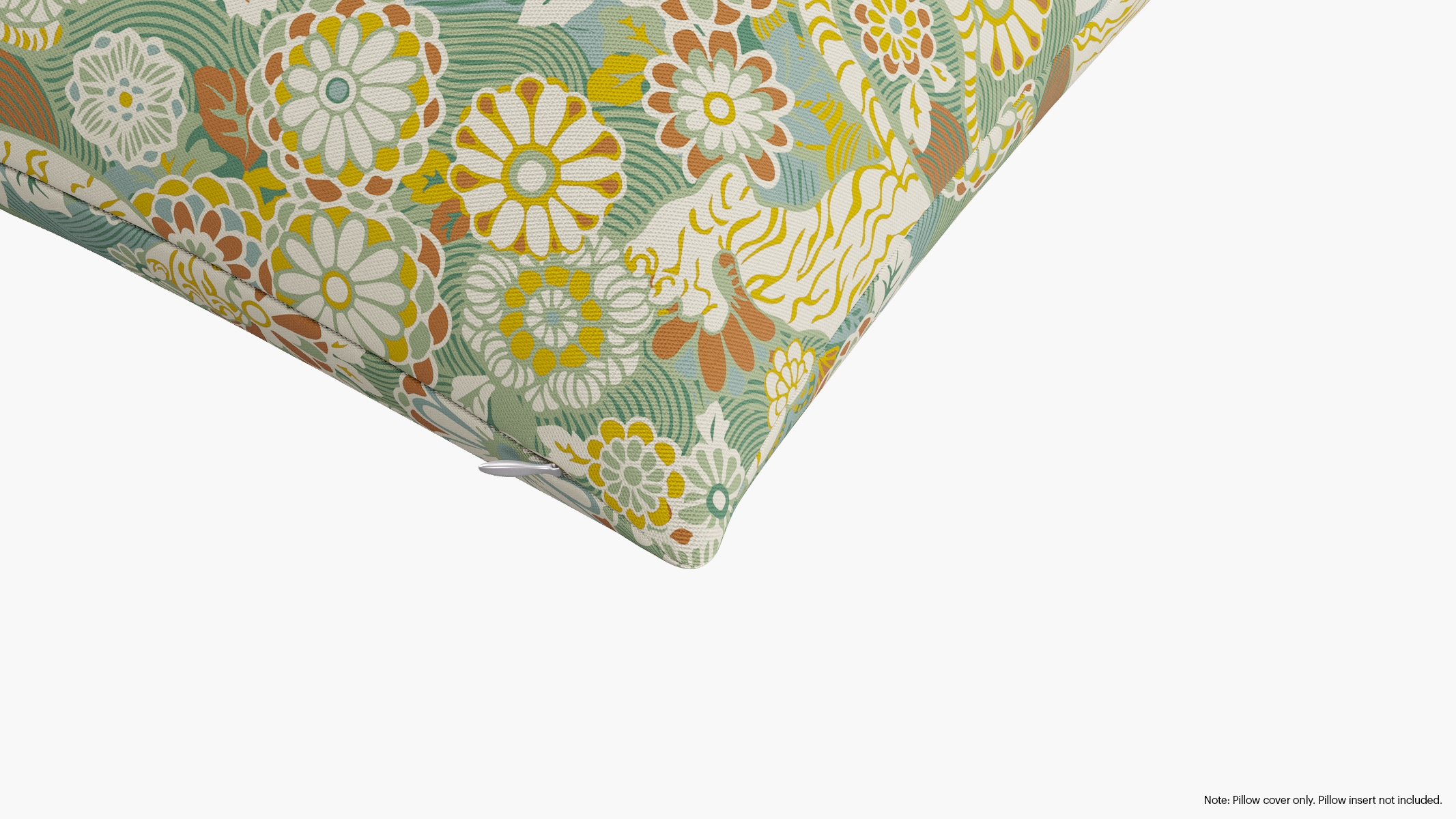 Throw Pillow Cover 26", Pistachio Siberian Tiger, 26" x 26" - Image 1