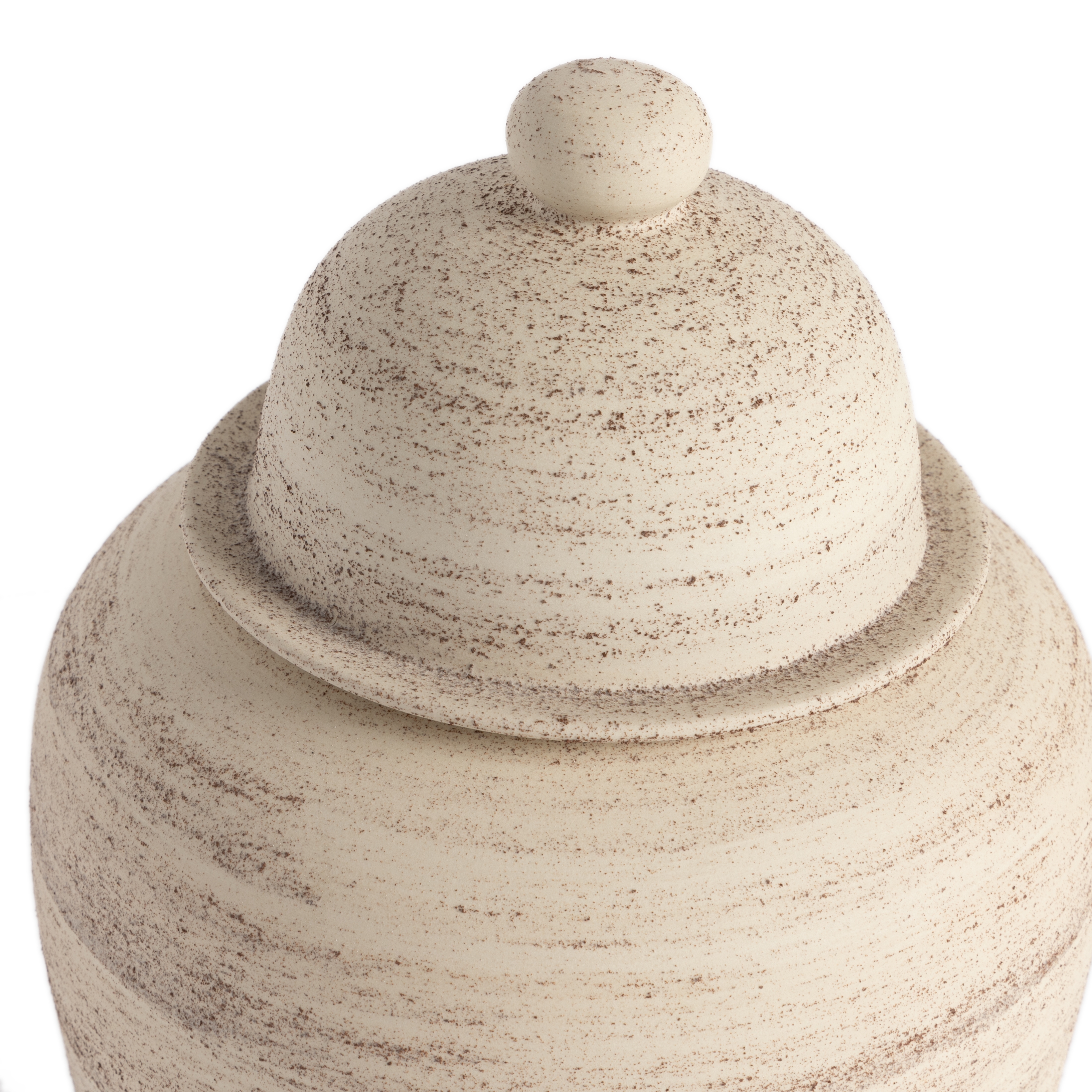 Arabella Jar With Lid-Distressed Cream - Image 5