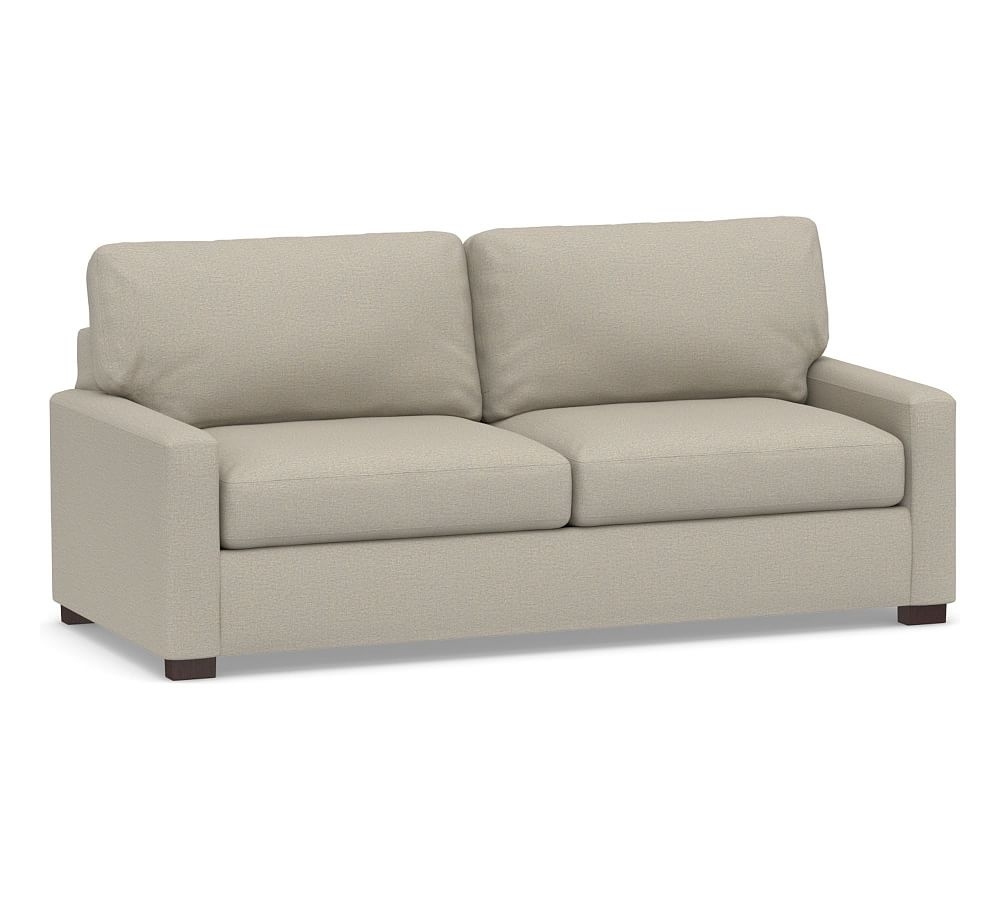 Turner Square Arm Upholstered Sleeper Sofa 2-Seater, Polyester Wrapped Cushions, Performance Boucle Fog - Image 0