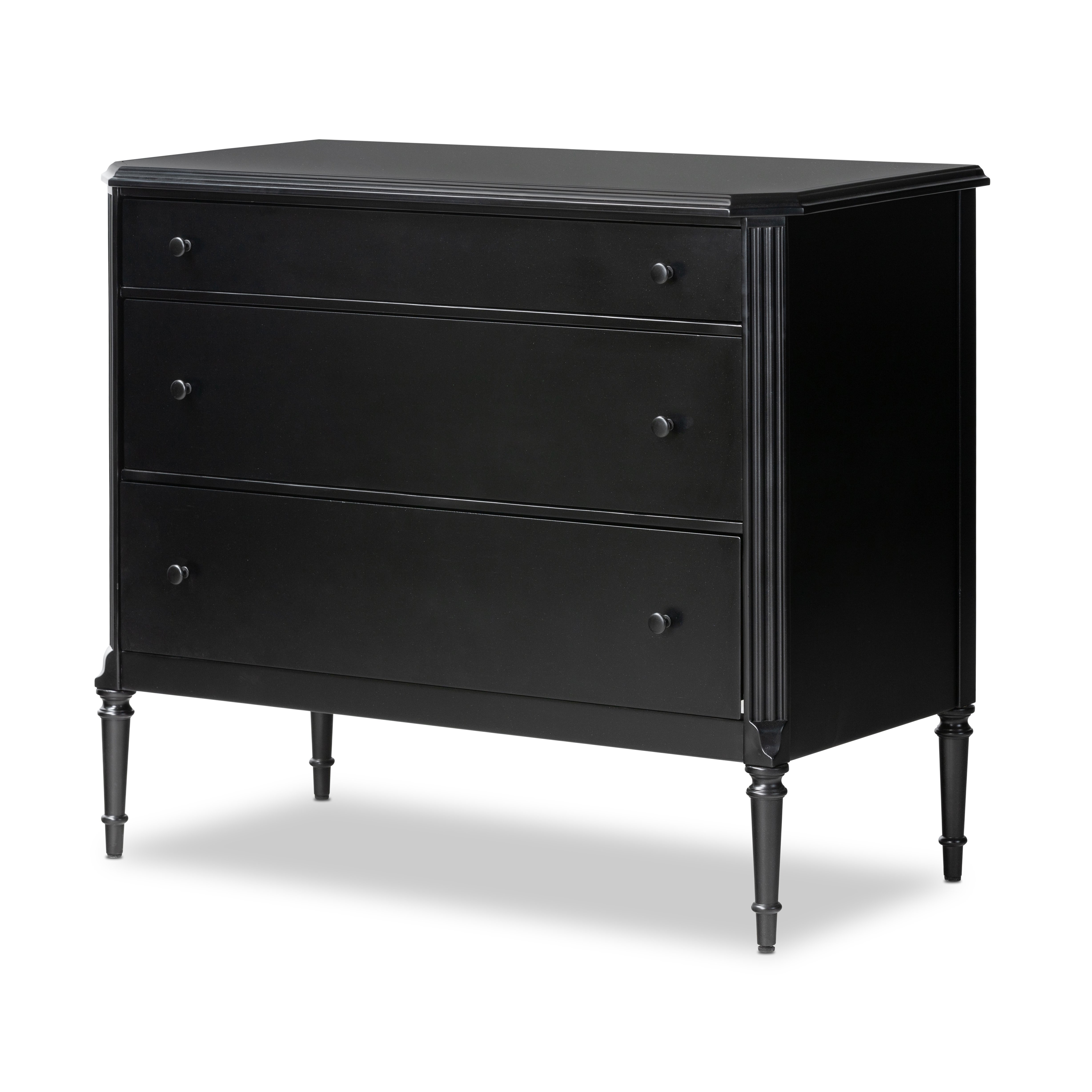 Lendon 3 Drawer Dresser-Black - Image 0