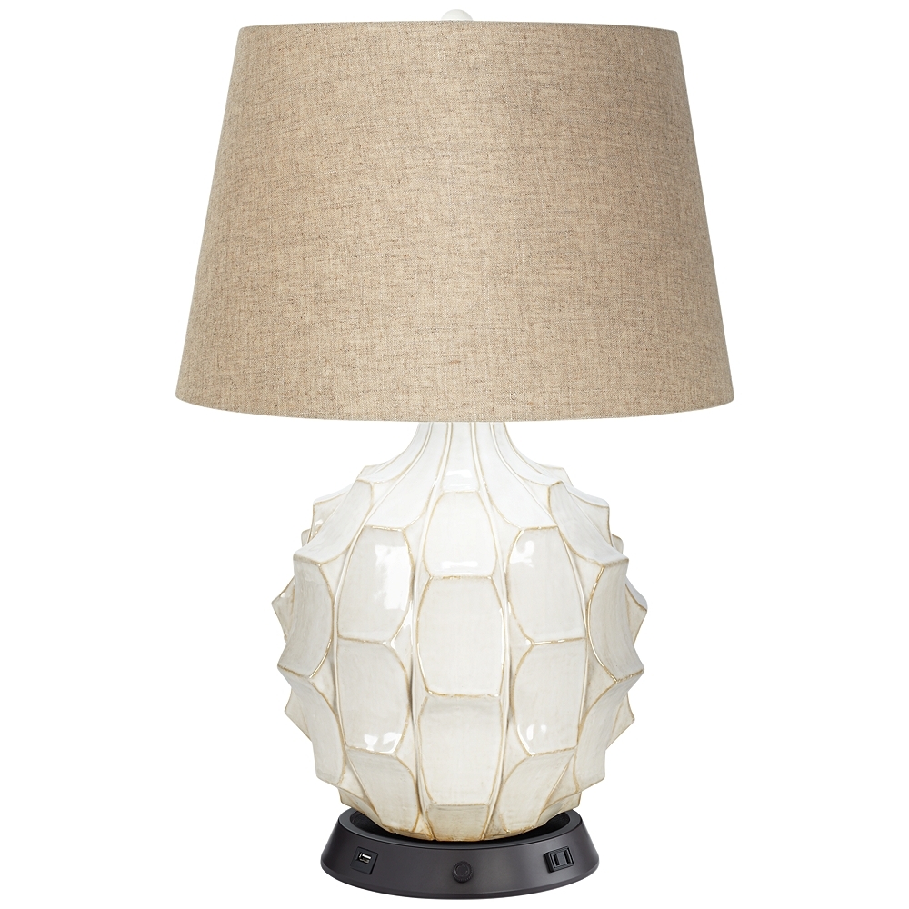 Possini Euro Cosgrove Table Lamp with Dimmer Workstation USB-Plug Base - Image 0