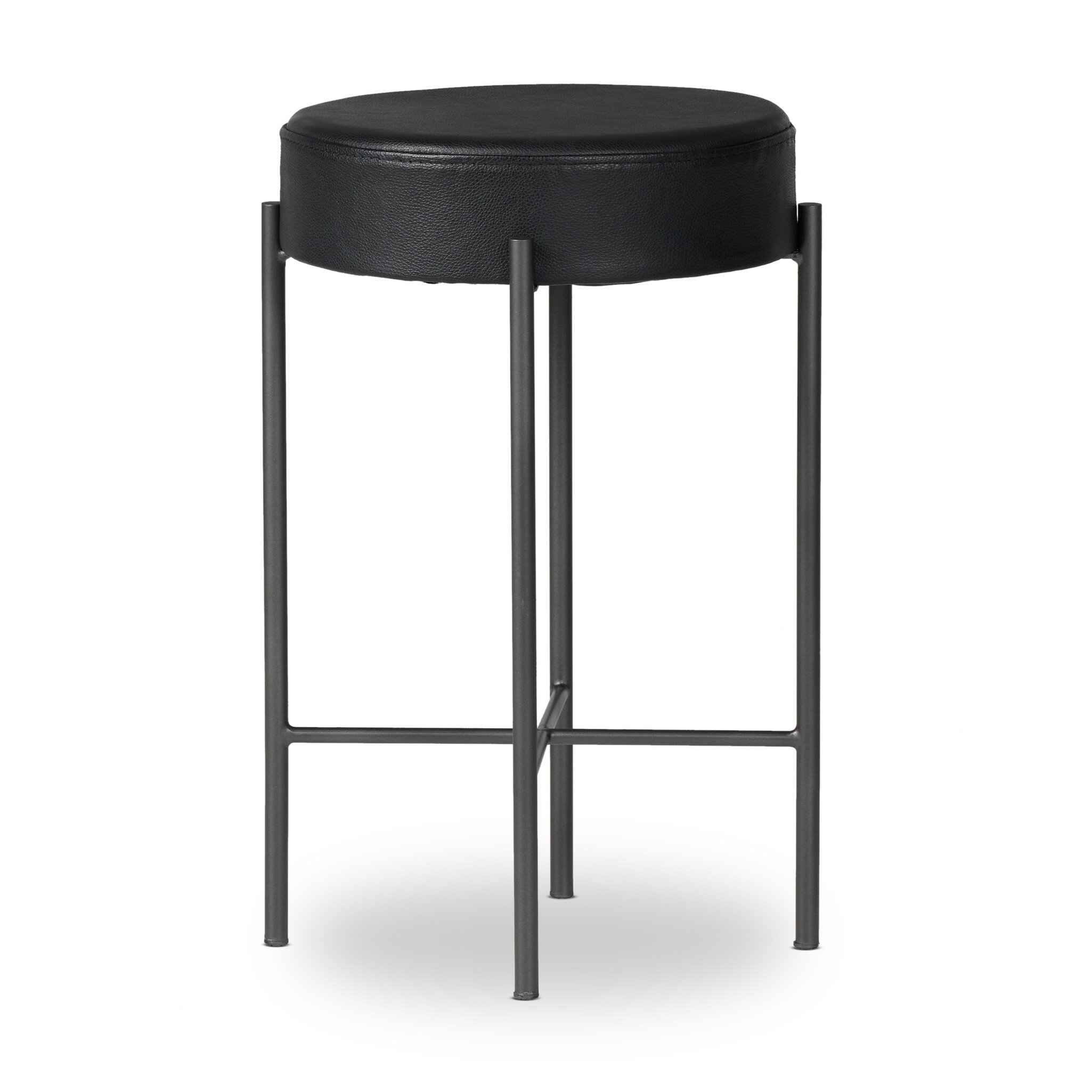 Nocona Bar + Counter Stool - Black Leather - Image 0