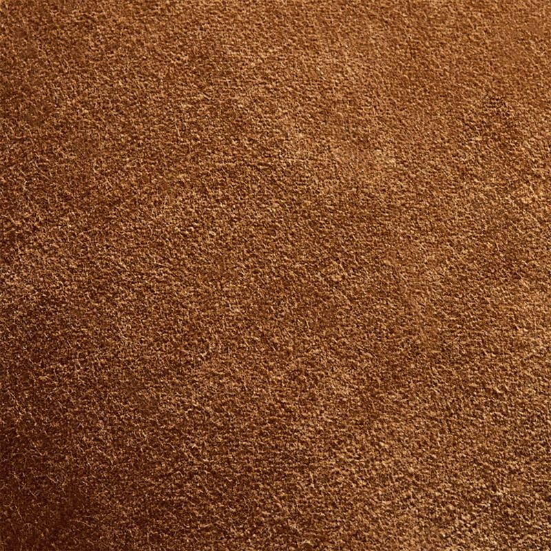 Organic Washed Cotton Velvet 18"x12" Cognac Brown Throw Pillow Cover - Image 2