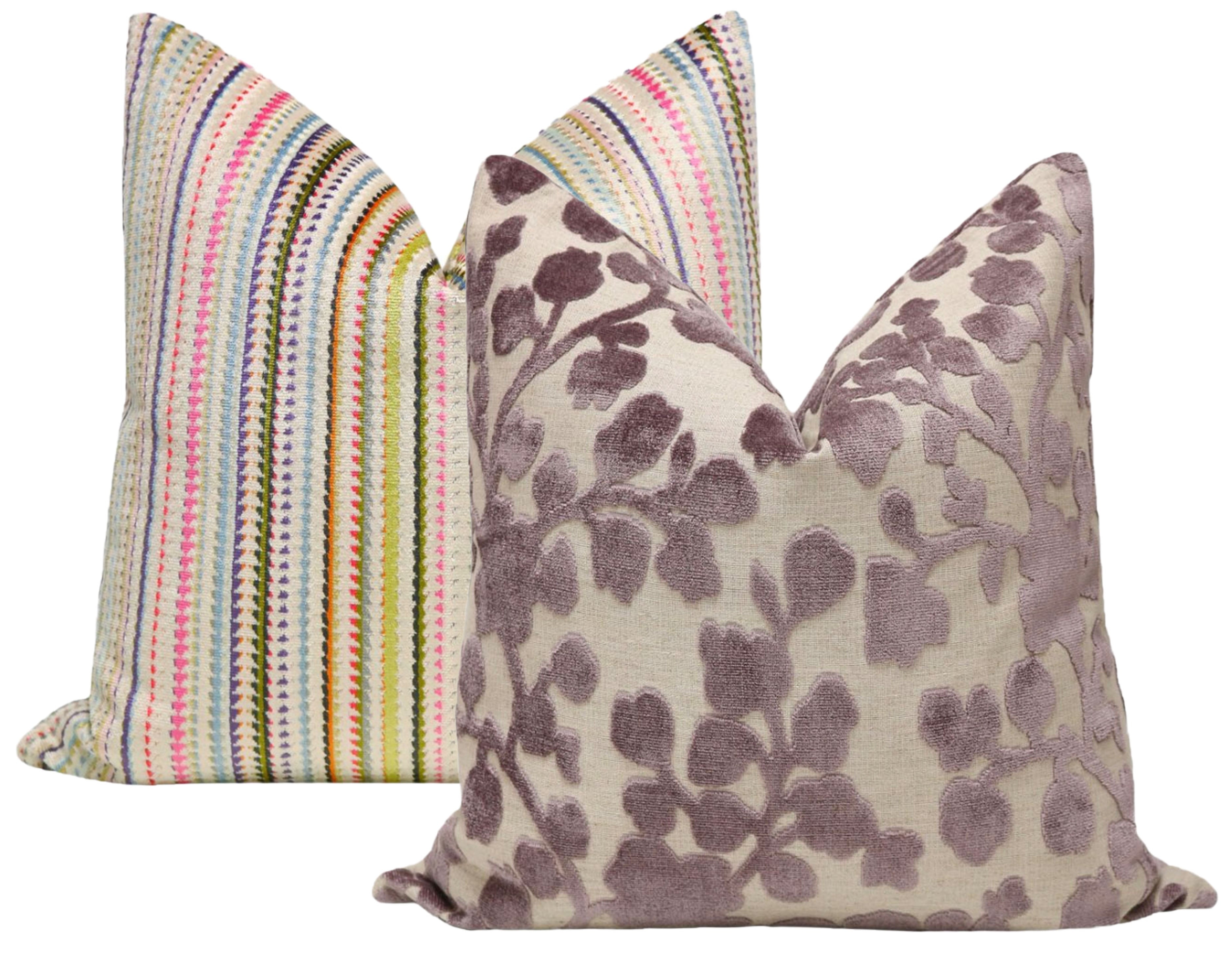 BLOSSOM CUT VELVET // SMOKEY AMETHYST - 14" X 36" - Image 5