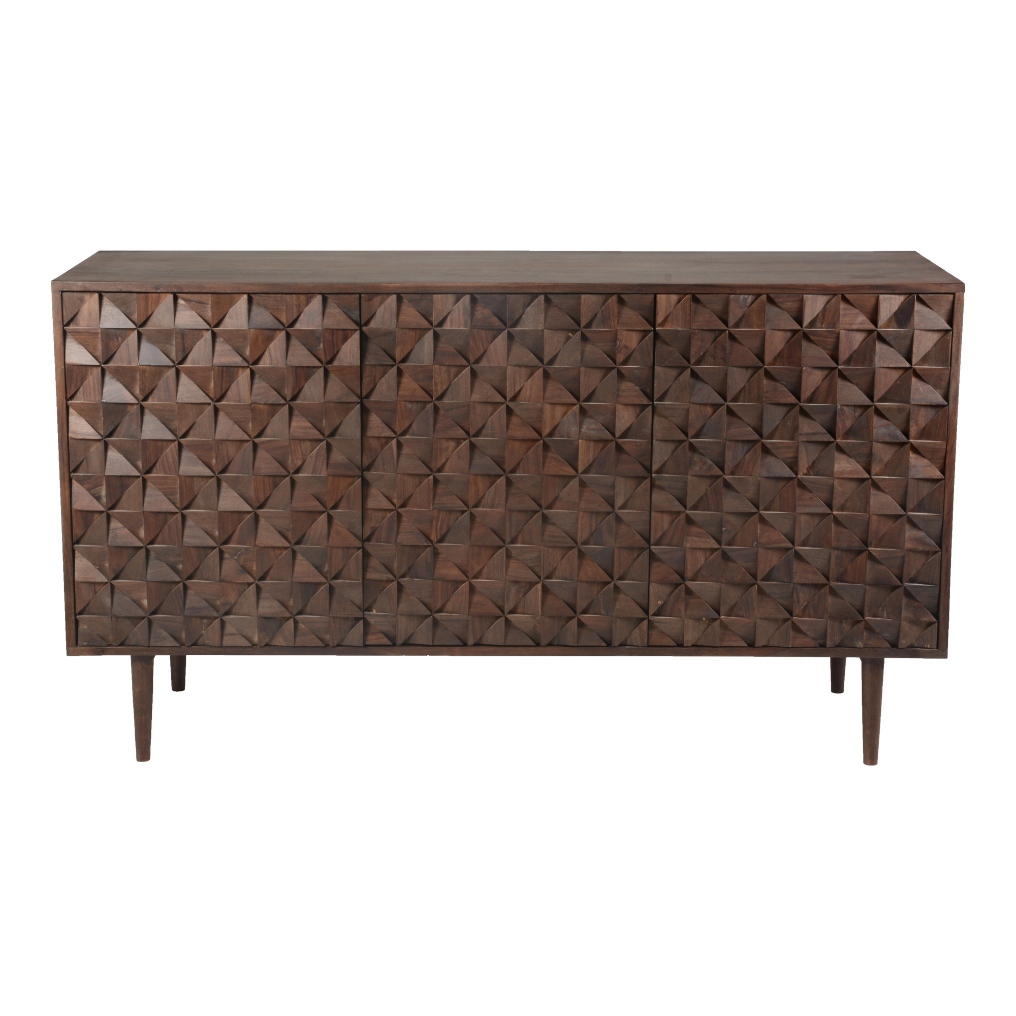 Pablo 3 Door Sideboard Dark Brown - Image 1