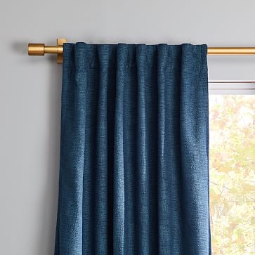 Textured Weave Curtain, Shadow Blue, 48"x96" - Image 2