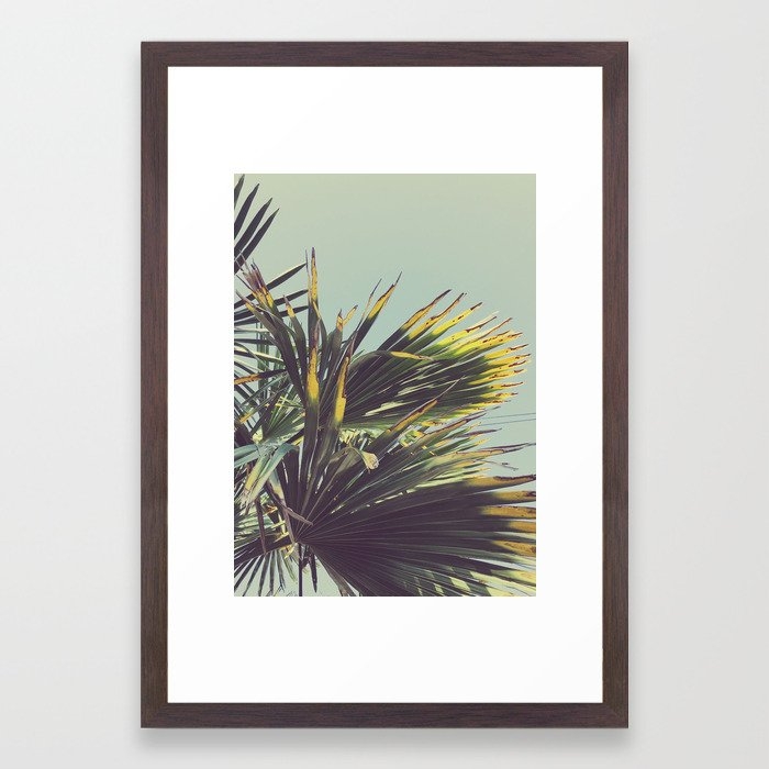 Palm Tree Framed Art Print by Cassia Beck - Conservation Walnut - SMALL-15x21 - Image 0