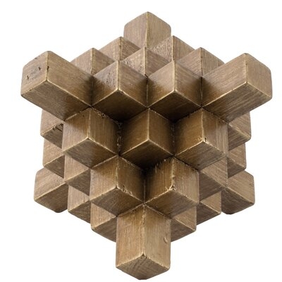 Blaxcell 8" Geometric Table Décor - Gold - Image 0
