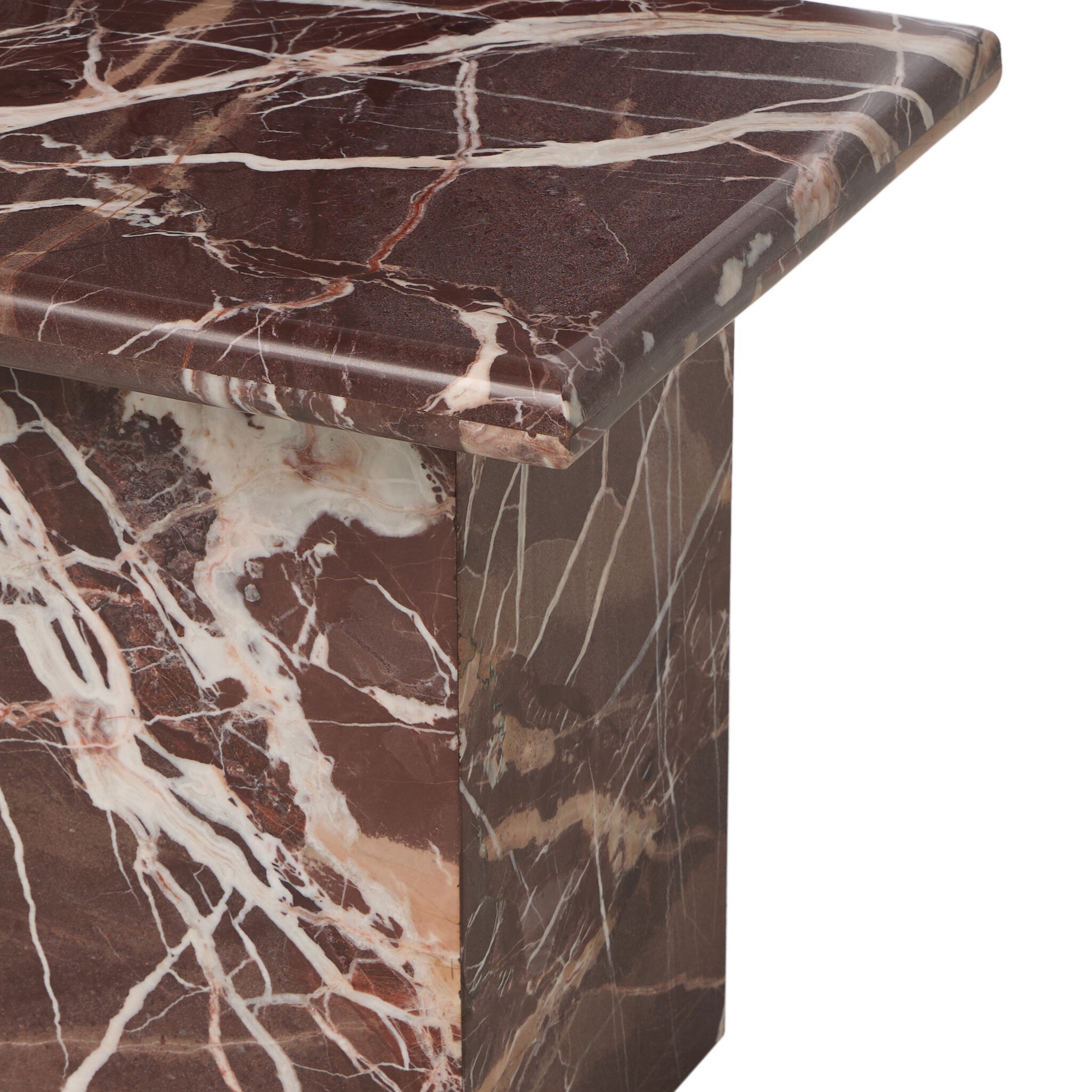 Arum End Table - Merlot Marble - Image 8