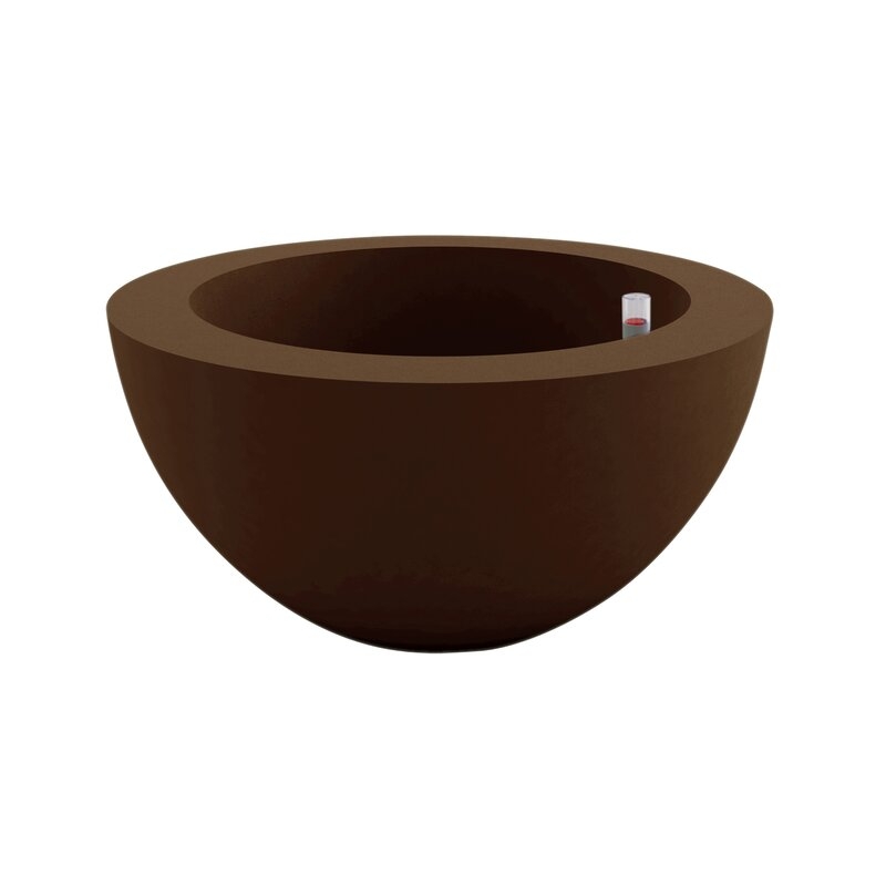 Vondom Sfera Self-Watering Resin Pot Planter Color: Bronze, Size: 11.75" H x 23.5" W x 23.5" D - Image 0