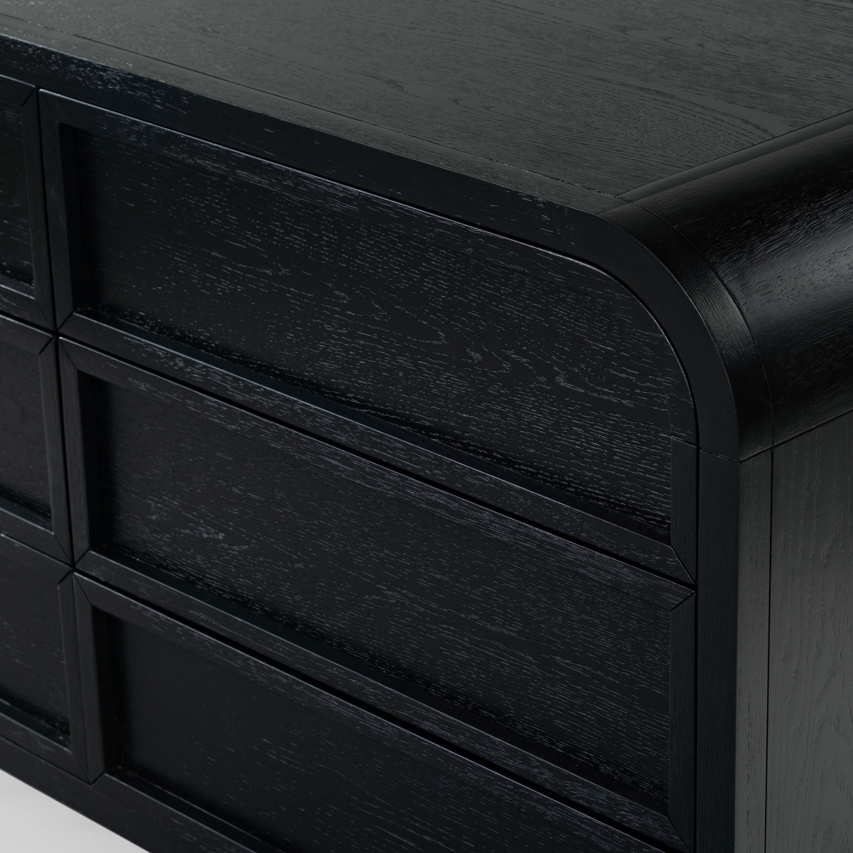 Dinah 6 Drawer Wood Dresser - Black - Image 1