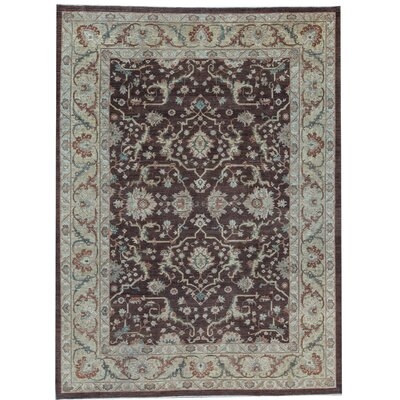 One-of-a-Kind Hand-Knotted Brown/Gray 9'11" x 13'5" Wool Area Rug - Image 0
