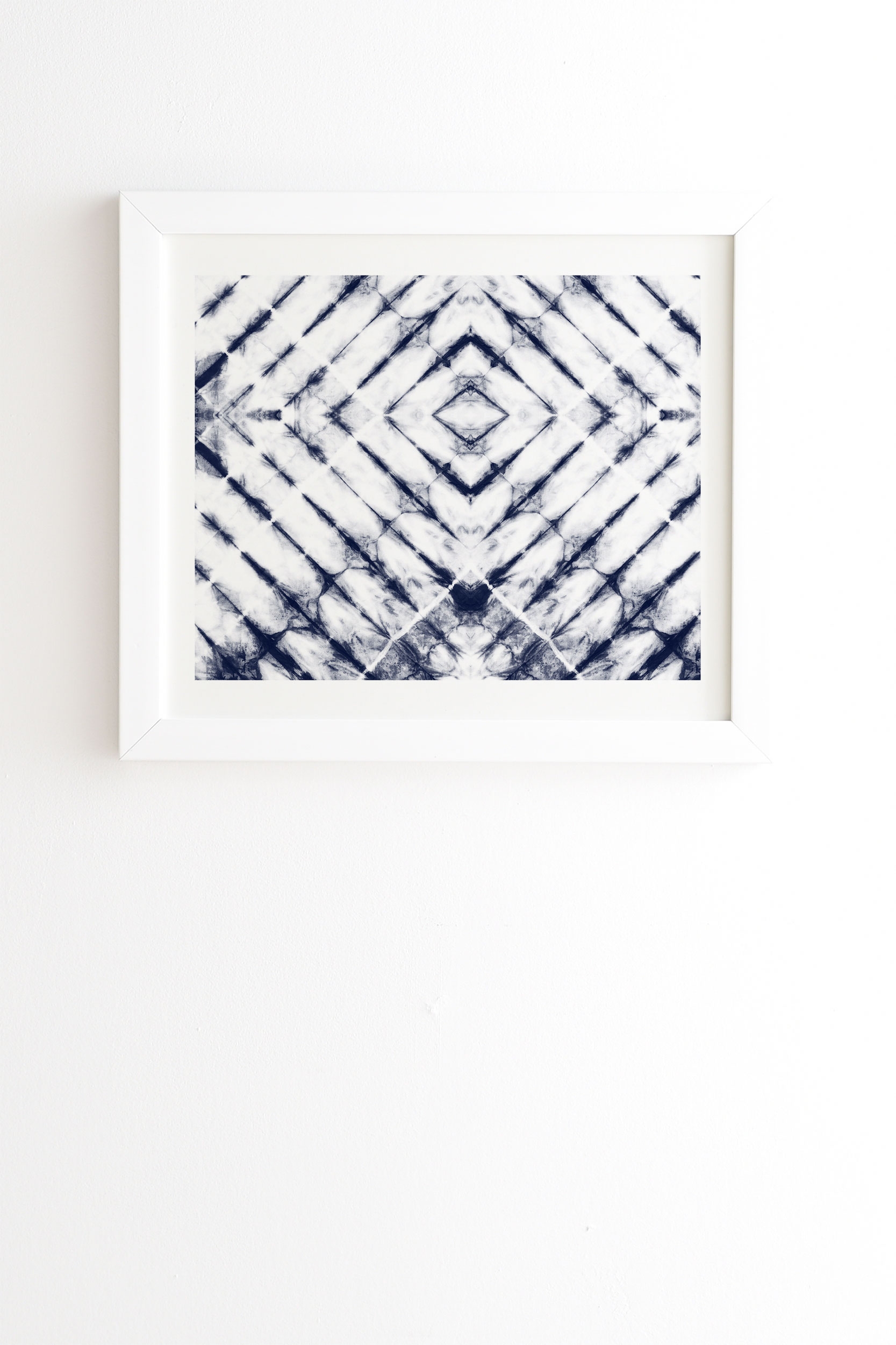 Shibori Tie Dye by Little Arrow Design Co - Framed Wall Art Basic White 12" x 12" - Image 0