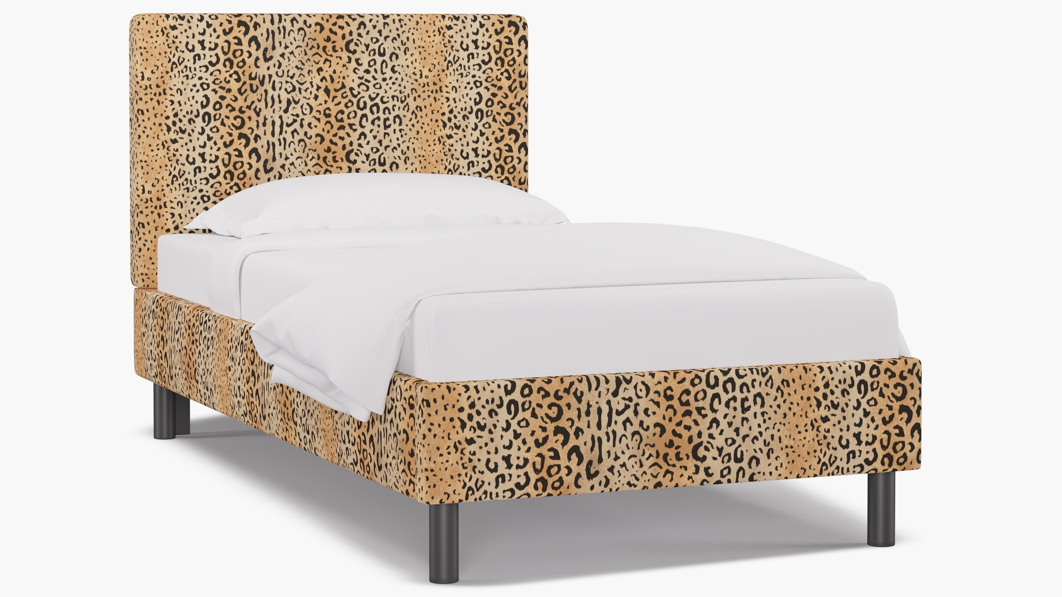 Tailored Platform Bed, Leopard, Twin - Image 1