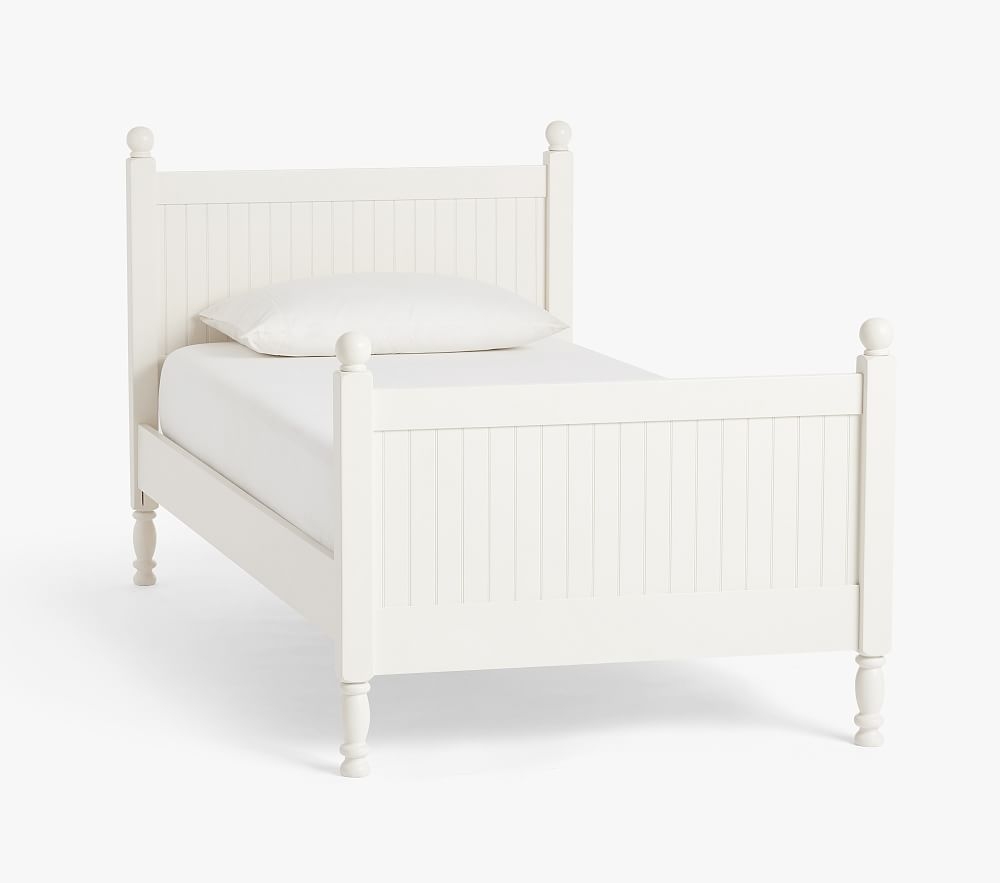Catalina Square Bed, Twin, Simply White, In-Home Delivery - Image 0