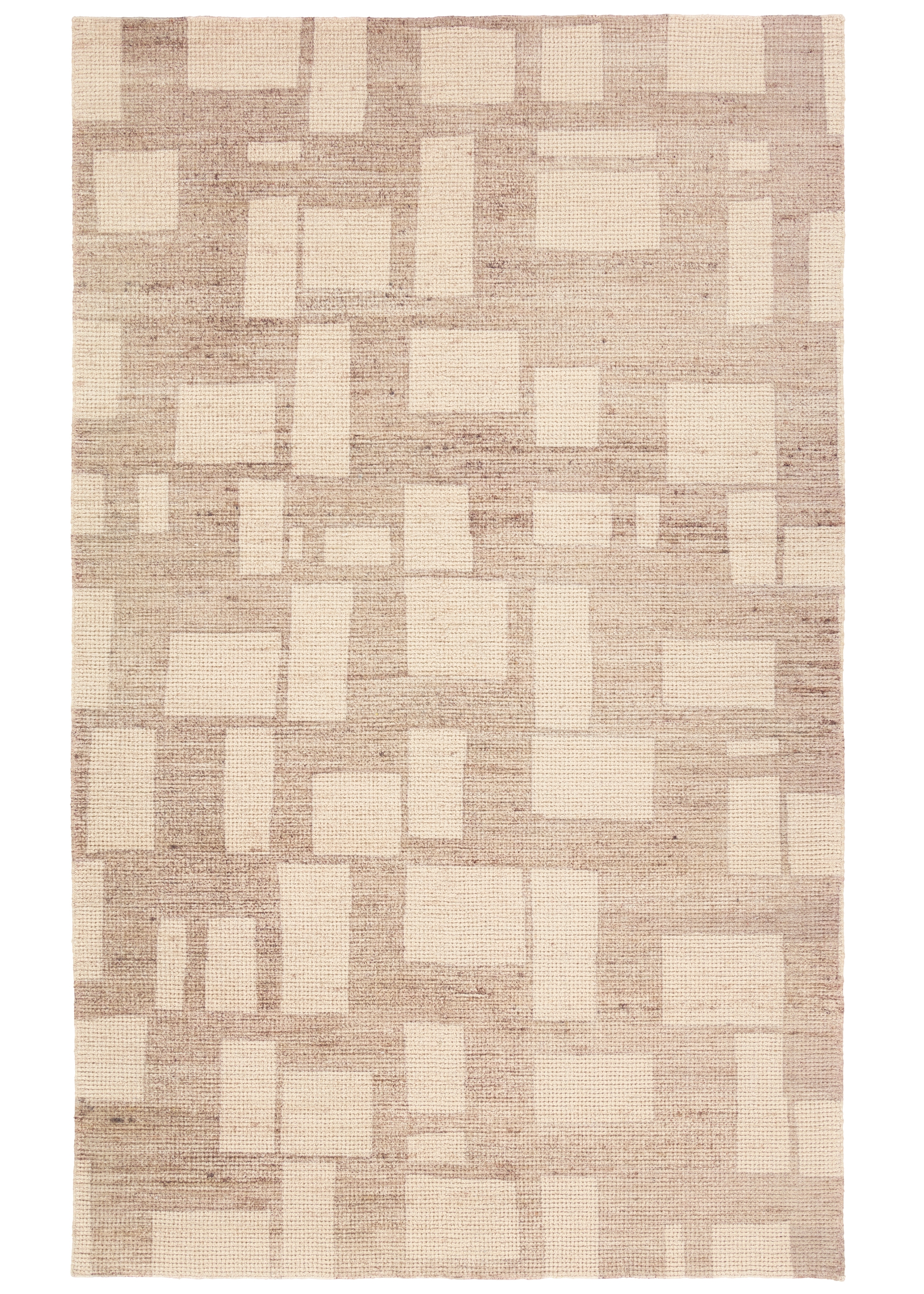 Armes THO08 Handmade Abstract Tan and Brown Area Rug (8'6"x11'6") - Image 0