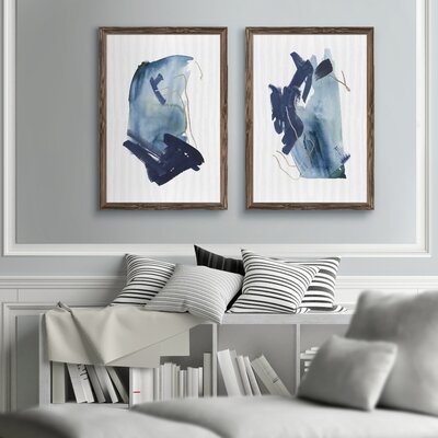 'Indigo Collide III' by Vincent Van Gogh - 2 Piece Picture Frame Painting Print Set - Image 0