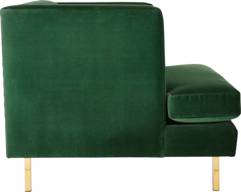 Avec Emerald Green Chair with Brass Legs - Image 3